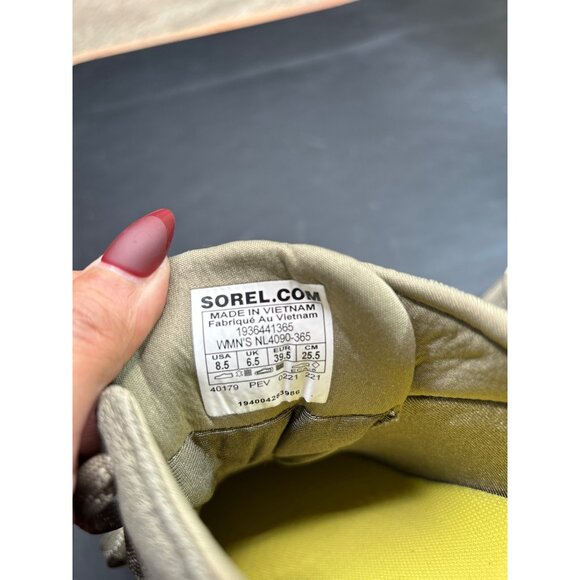 Sorel Womens Out N About Sneakers Olive & Tan Size 8.5 - Picture 7 of 8